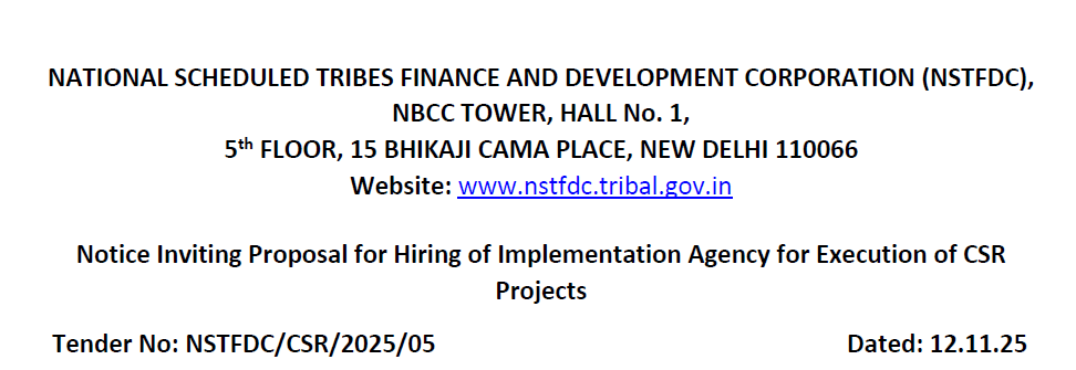 Official RFP notice seeking an implementation partner for CSR project execution across Pan India under corporate social responsibility initiatives.