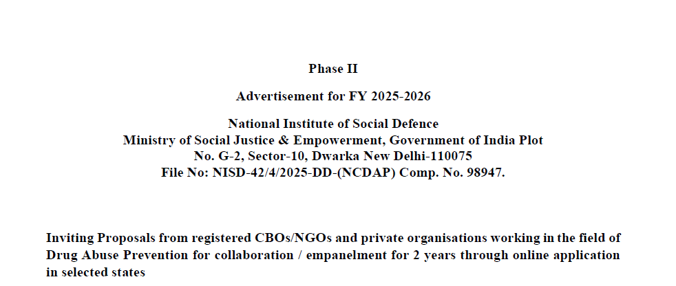 NISD invites Expression of Interest for skill development and capacity building training programs for FY 2025–26.